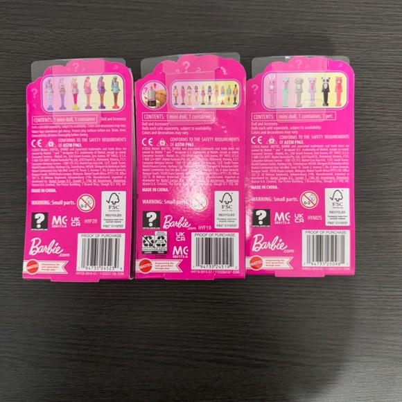 Mini Barbie Land Cutie Reveal + Pink Lipstick Reveal (pretend) + Color Reveal - Picture 2 of 8